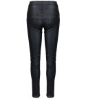 Damskie spodnie PUSH-UP woskowane skinny fit Eleganckie ADELA (Czarny)