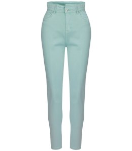 Wygodne elastyczne spodnie JEANSY SKINNY FIT kolorowe Eleganckie ROSE (Zielony)