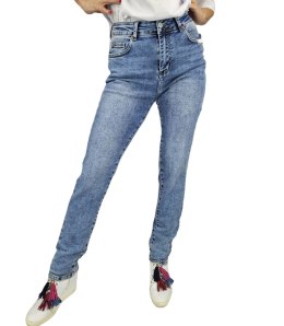 Spodnie jeansowe damskie Jeansy Modne Kolor denim DELLA