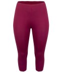 Klasyczne legginsy bezszwowe 3/4 plus size (Bordowy)