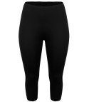 Klasyczne legginsy bezszwowe 3/4 plus size (Czarny)