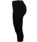 Klasyczne legginsy bezszwowe 3/4 plus size (Czarny)